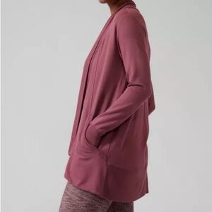 Athleta Pranayama Wrap in Tawny Rose Women’s Small Nirvana Fabric Soft Cozy Yoga